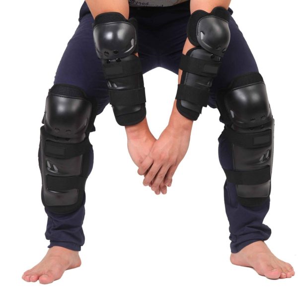 Custom knee and elbow guards by Focus Sports, offering premium protection for athletes in intense sports.